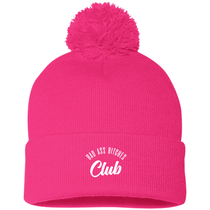 BAD ASS BITCHES Pom Pom Knit Cap
