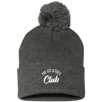 BAD ASS BITCHES Pom Pom Knit Cap