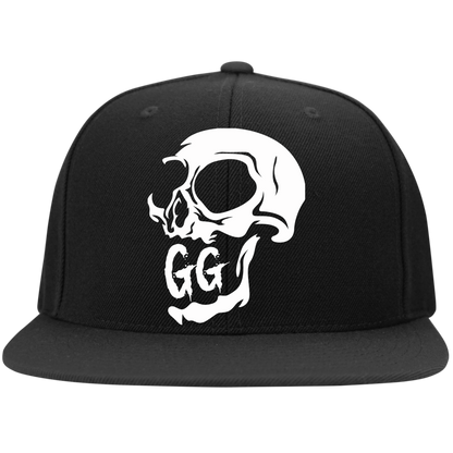 GRUMPY CREEPY SKULL High-Profile Snapback Hat