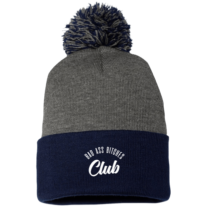 BAD ASS BITCHES Pom Pom Knit Cap