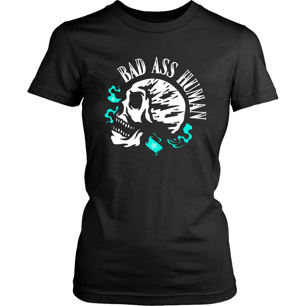 BAD ASS HUMAN MOHAWK WOMEN TSHIRT