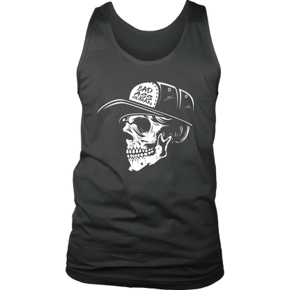 BAD ASS HUMAN SKULLCAP MENS TANK