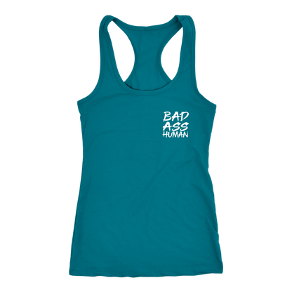 BAD ASS HUMAN SKULL ROCK RACERBACK TANK