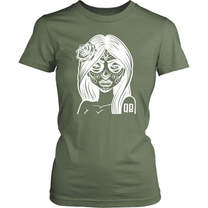 QB DAY OF THE DEAD WOMENS TSHIRT