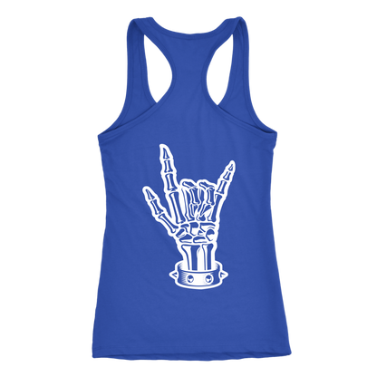 BAD ASS HUMAN SKULL ROCK RACERBACK TANK