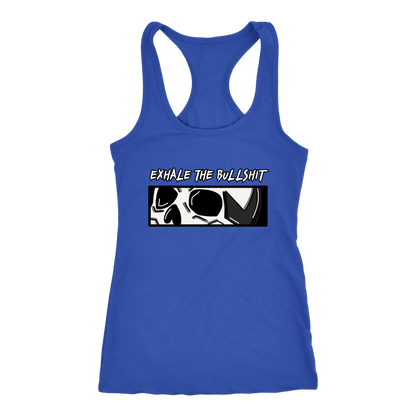 EXHALE THE BULLSHIT Racerback Tank