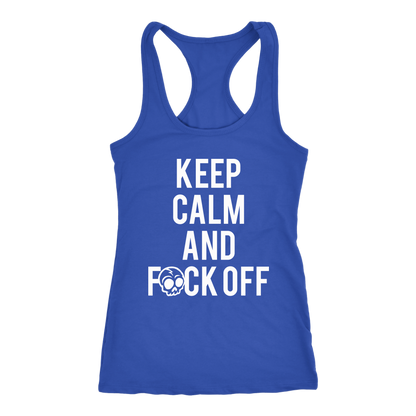 KEEP CALM AND F*CK OFF RACERBACK TANK