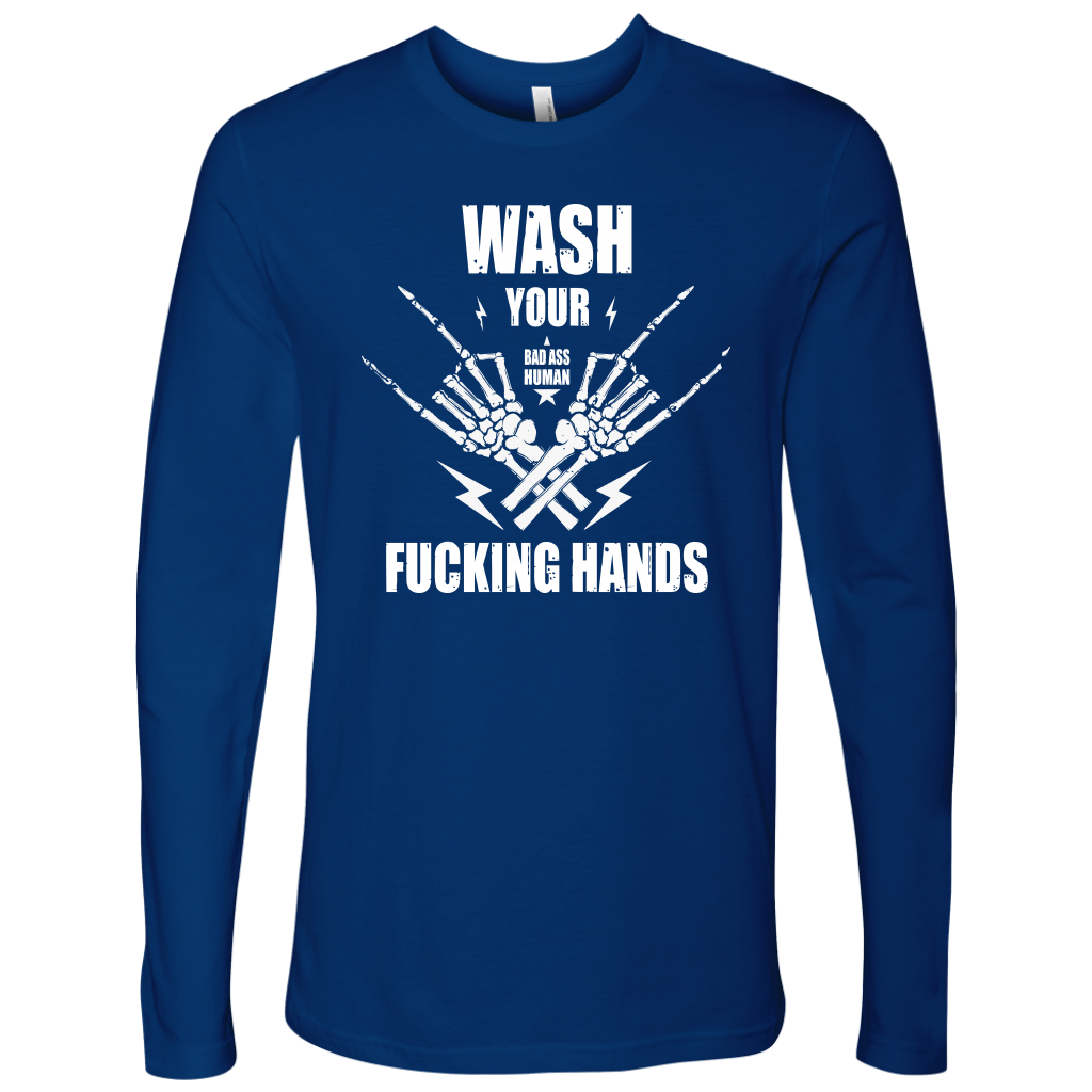 WASH YOUR ROCK HANDS LONG SLEEVE TSHIRT