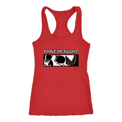 EXHALE THE BULLSHIT Racerback Tank