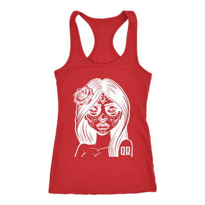 QB CLASSY DAY OF THE DEAD RACERBACK TANK