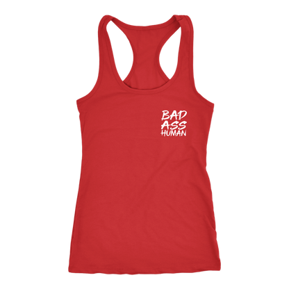 BAD ASS HUMAN SKULL ROCK RACERBACK TANK
