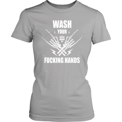 WASH YOUR ROCK HANDS WOMEN TSHIRT