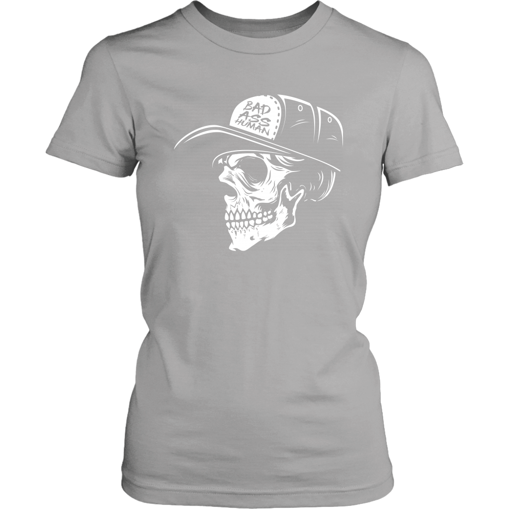 BAD ASS HUMAN SKULLCAP WOMEN TSHIRT