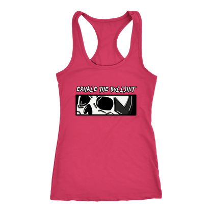 EXHALE THE BULLSHIT Racerback Tank