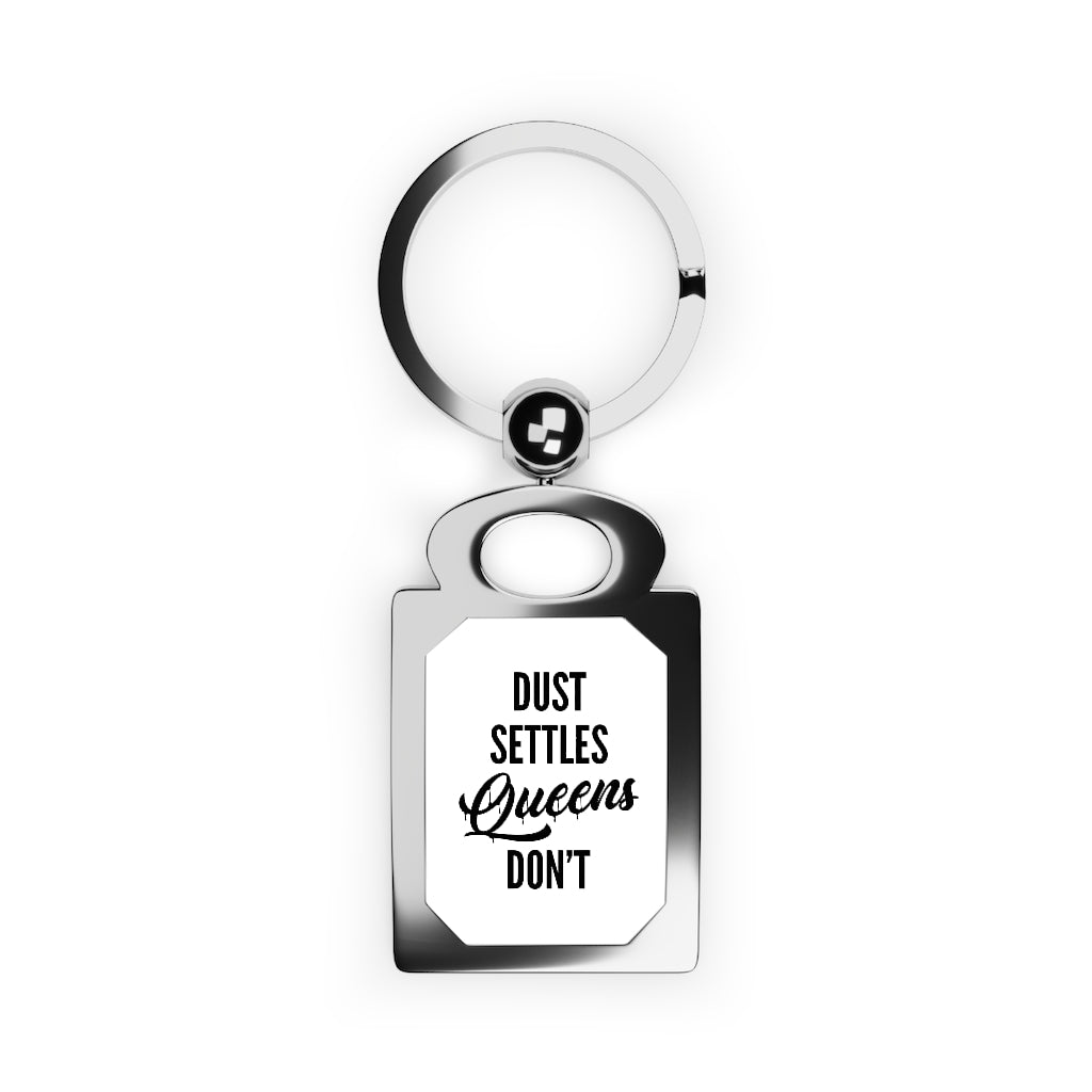 QUEENS DON'T SETTLE Rectangle Photo Keyring
