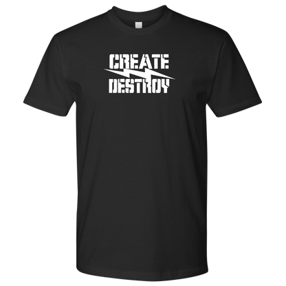 CREATE DESTROY BAD ASS HUMAN MENS TSHIRT