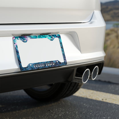 QUEEN BITCH Metal License Plate Frame