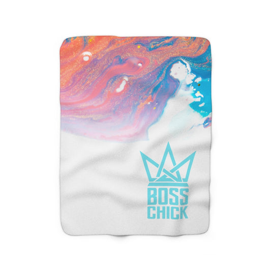 BOSS CHICK MARBLE Sherpa Fleece Blanket