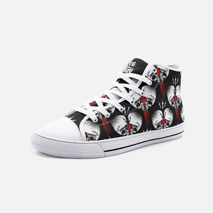 CREATE DESTROY BAD ASS HUMAN High Top Canvas Shoes