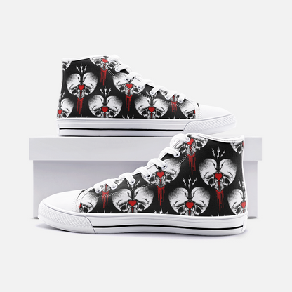 CREATE DESTROY BAD ASS HUMAN High Top Canvas Shoes