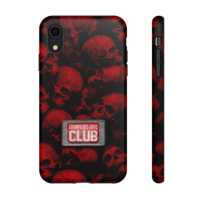 GRUMPY ASS GUYS CLUB RED SKULL Tough Phone Case