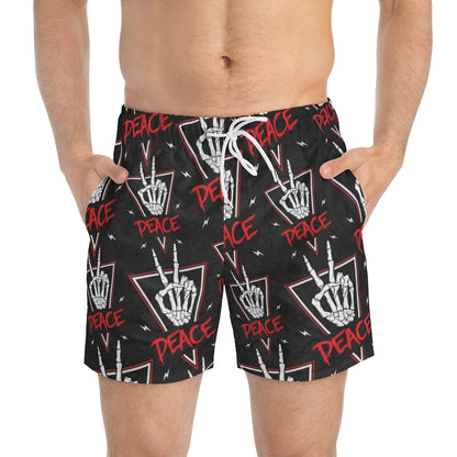 PEACE OUT Swim Trunks