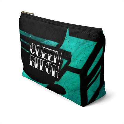 QUEEN BITCH TATTOO TITLE GRAFFITI Accessory Pouch