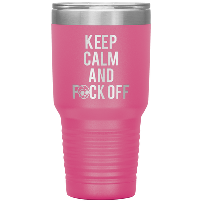 KEEP CALM AND F*CK OFF TUMBLER