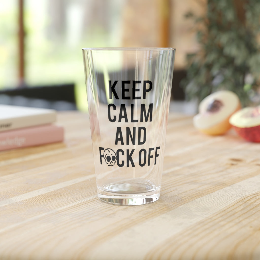 KEEP CALM AND F*CK OFF PINT GLASS