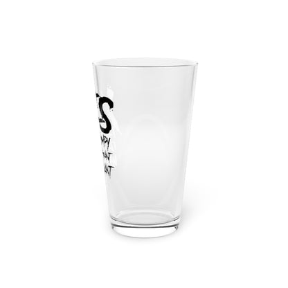 YES I AM GRUMPY PINT GLASS