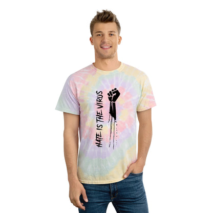 HATE IS THE VIRUS Tie-Dye Tee / Spiral