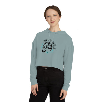 BAD ASS HUMAN SKULL Cropped Hooded Sweatshirt