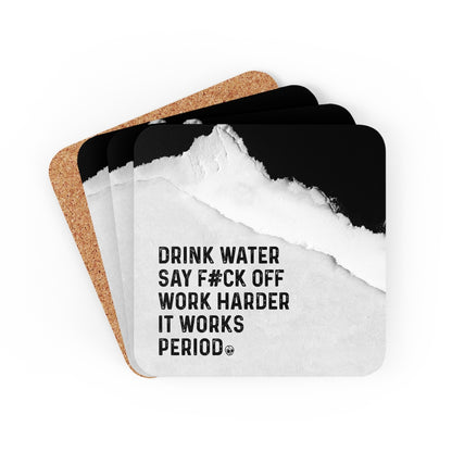 SAY F*CK OFF Corkwood Coaster Set