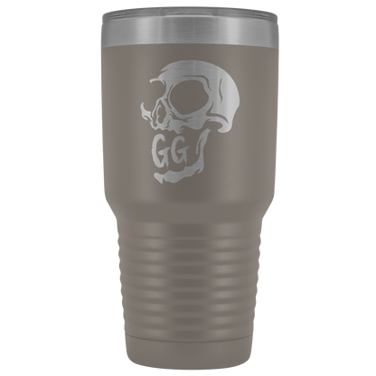 GRUMPY GLORY CREEPY SKULL TUMBLER