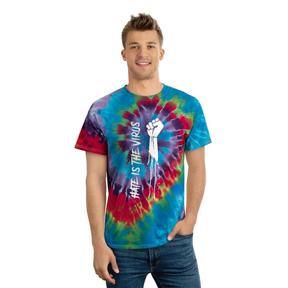 HATE IS THE VIRUS Tie-Dye Tee / Spiral