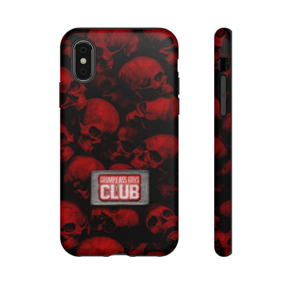 GRUMPY ASS GUYS CLUB RED SKULL Tough Phone Case