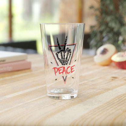 PEACE OUT PINT GLASS