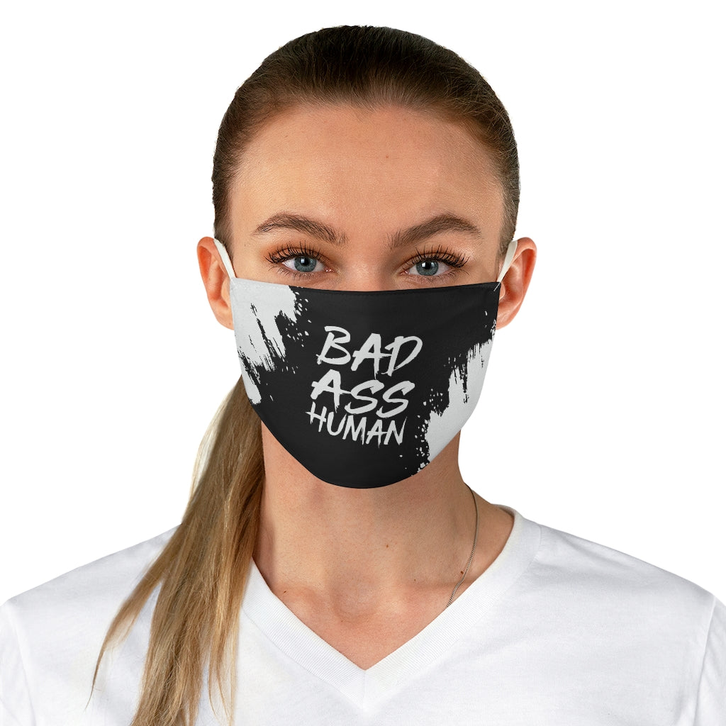 BAD ASS HUMAN OG Fabric Face Mask