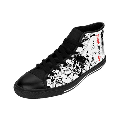 HATE IS THE VIRUS Men's High Top Sneakers