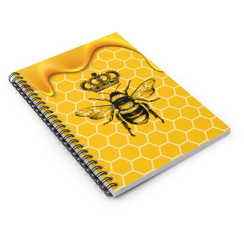 QB CLASSY QUEEN BEE HONEY Spiral Notebook - Ruled Line