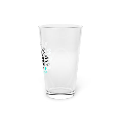 BAD ASS HUMAN MOHAWK PINT GLASS