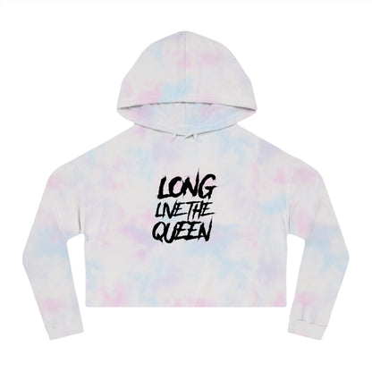 LONG LIVE THE QUEEN Cropped Hooded Sweatshirt