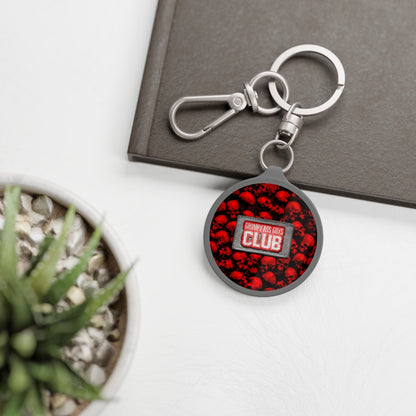 GRUMPY ASS GUYS CLUB RED SKULL Key Fob
