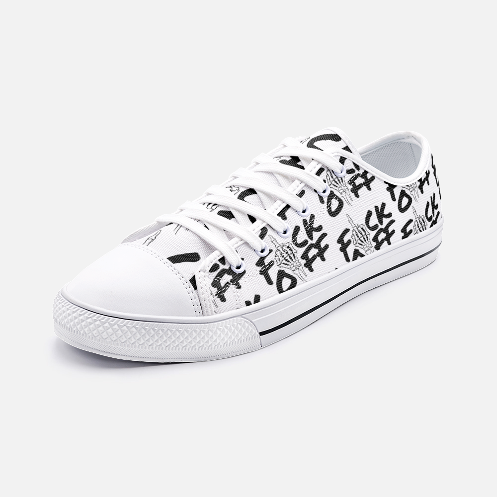 F*CK OFF Low Top Canvas Shoes