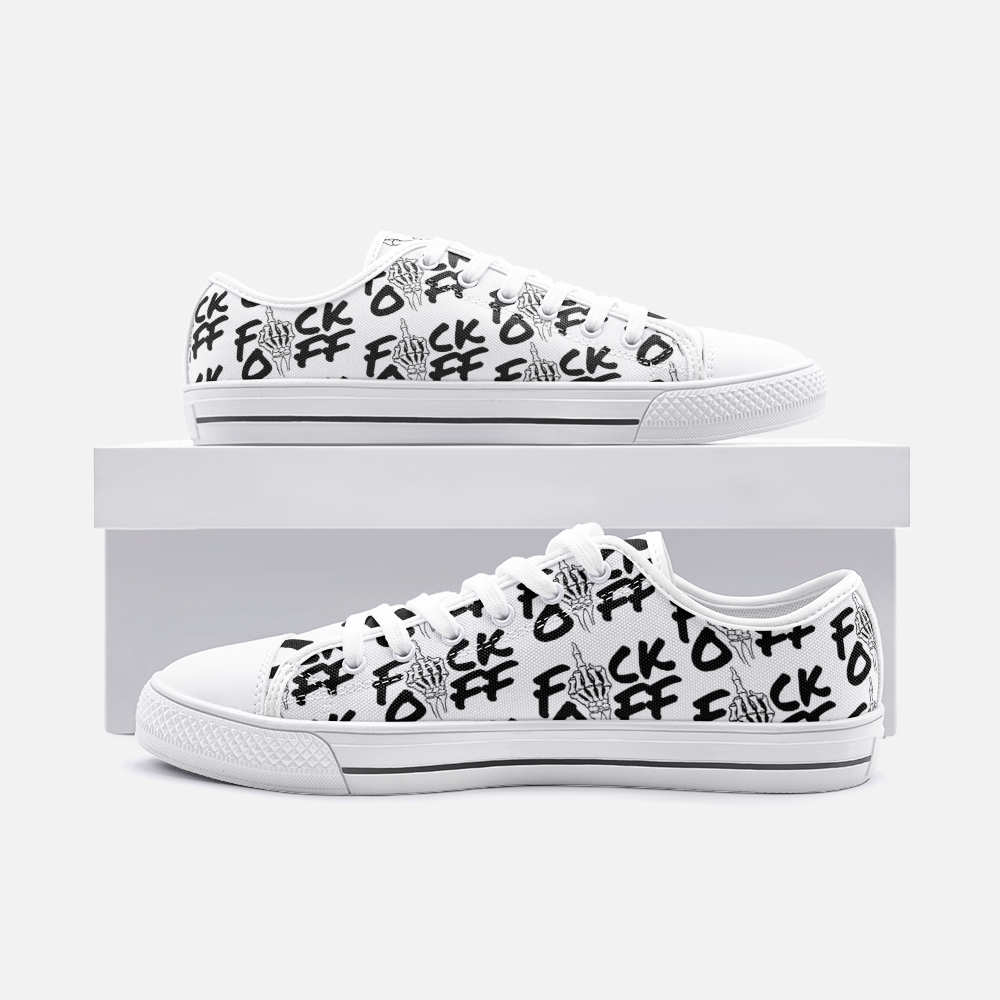 F*CK OFF Low Top Canvas Shoes