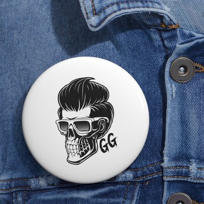 GRUMPY GUY GLASSES Pin Buttons