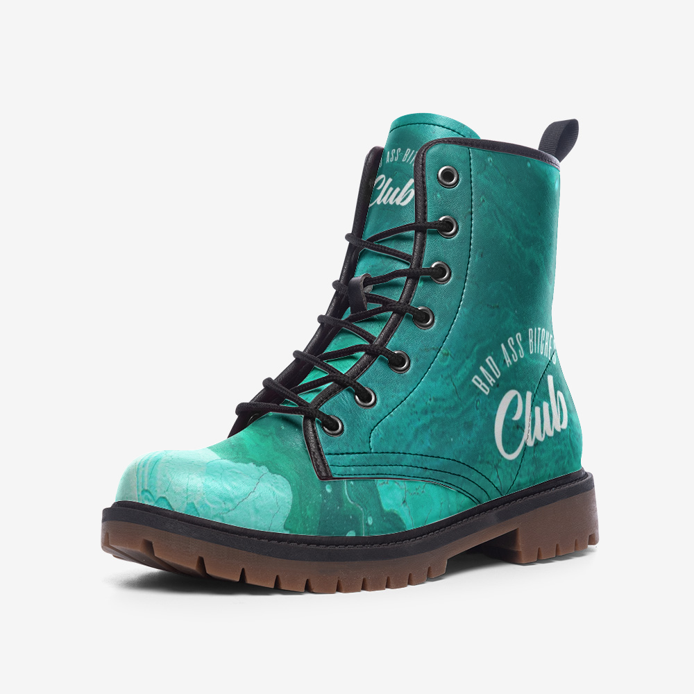BAD ASS BITCHES CLUB Casual Leather Lightweight Boots