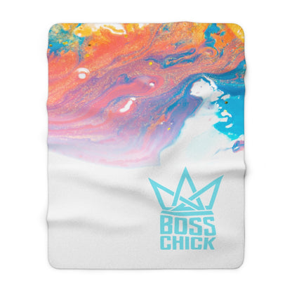 BOSS CHICK MARBLE Sherpa Fleece Blanket