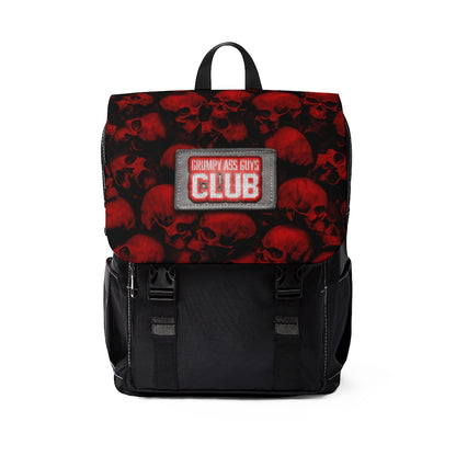 GRUMPY ASS GUYS CLUB RED SKULL Casual Shoulder Backpack