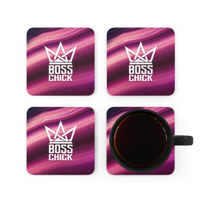 BOSS CHICK Corkwood Coaster Set